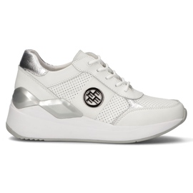 Zapatillas de cuero Filippo DP3553 / 22 Wh blanco