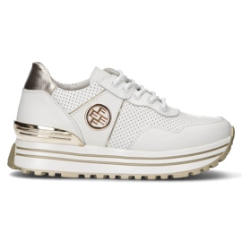 Zapatillas de cuero Filippo DP3538 / 22 Wh blanco