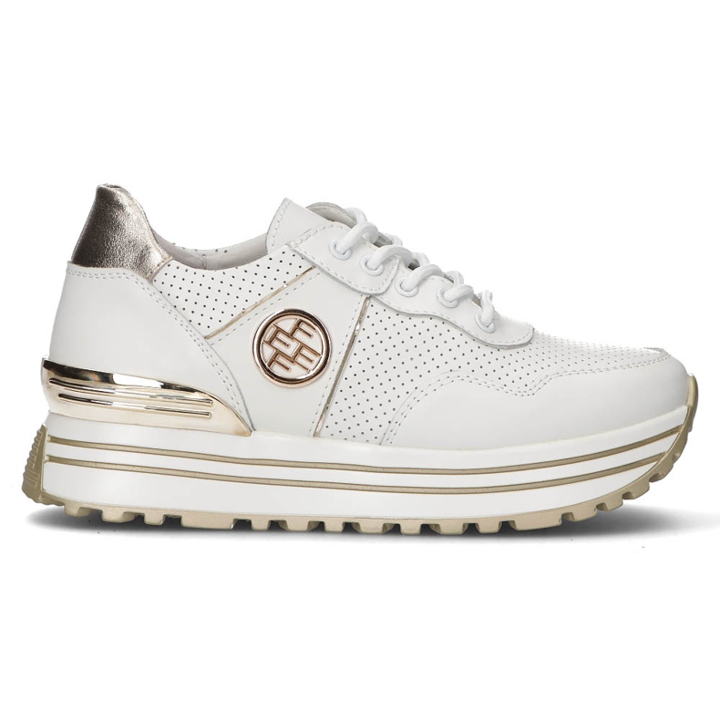 Zapatillas de cuero Filippo DP3538 / 22 Wh blanco