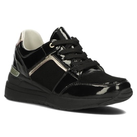 Zapatillas de cuero Filippo DP2003 / 22 Bk Bk negro