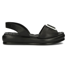 Sandalias de piel Filippo DS3902/22 Bk negro