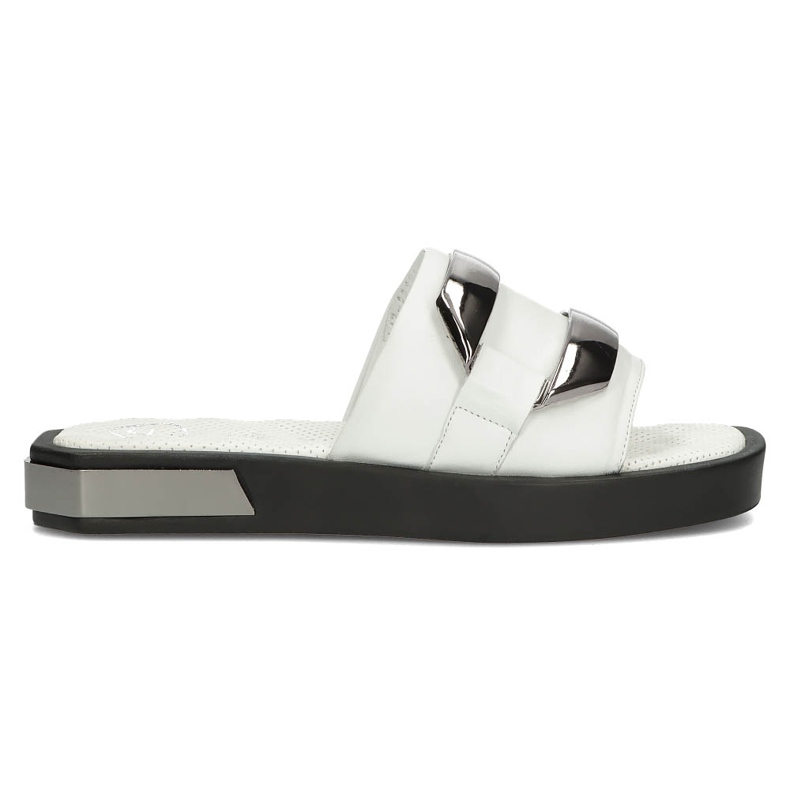 Zapatillas de cuero Filippo DK3903 / 22 Wh blanco