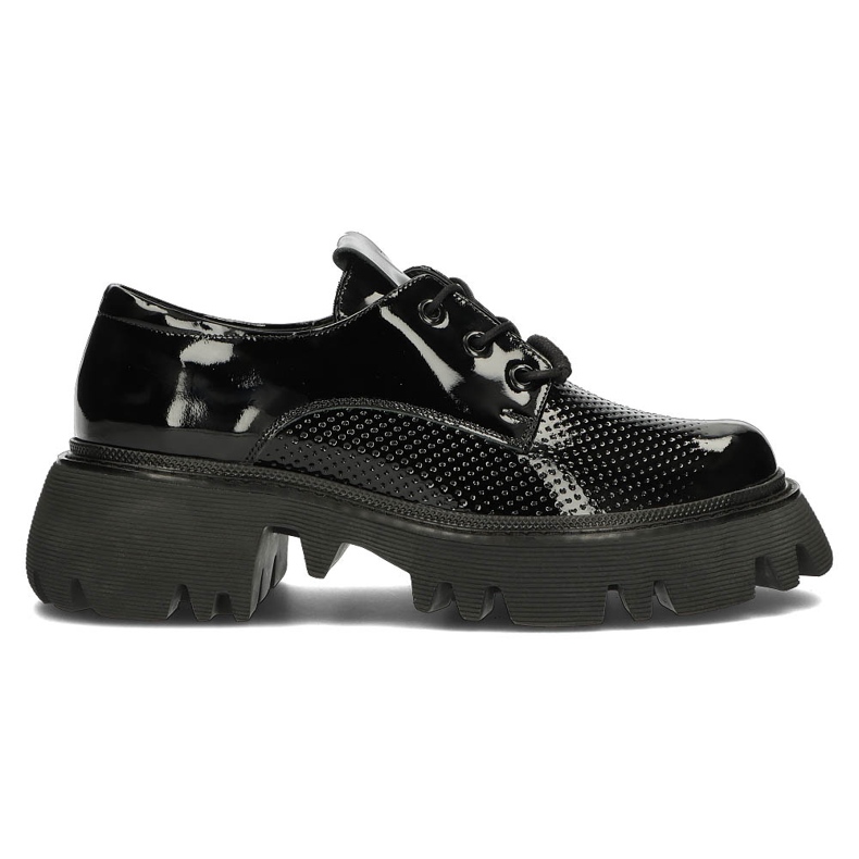Zapatos de cuero Filippo DP3909/22 Bk negro