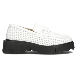 Zapatos de cuero Filippo DP3910/22 Wh blanco