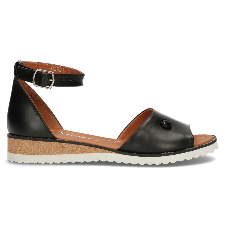 Sandalias de piel Filippo DS3914/22 Bk negro