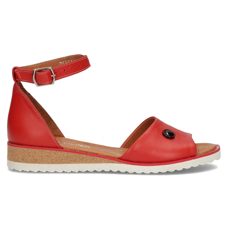 Rojo Filippo DS3914 / 22 Rd sandalias de cuero