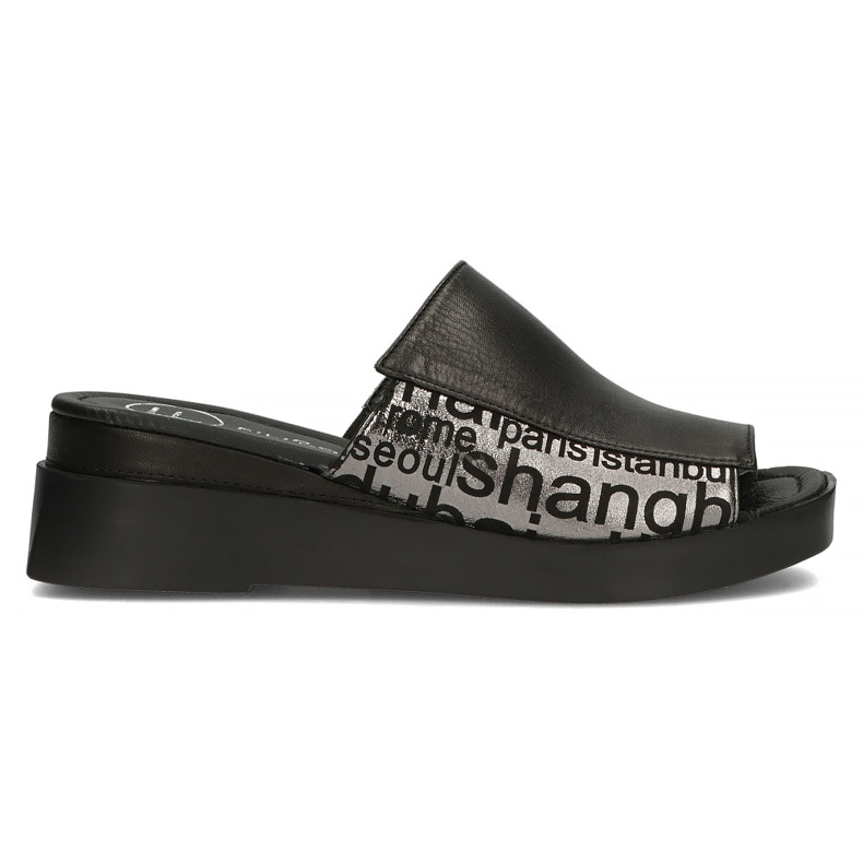 Zapatillas de piel Filippo DK3921/22 Bk negro