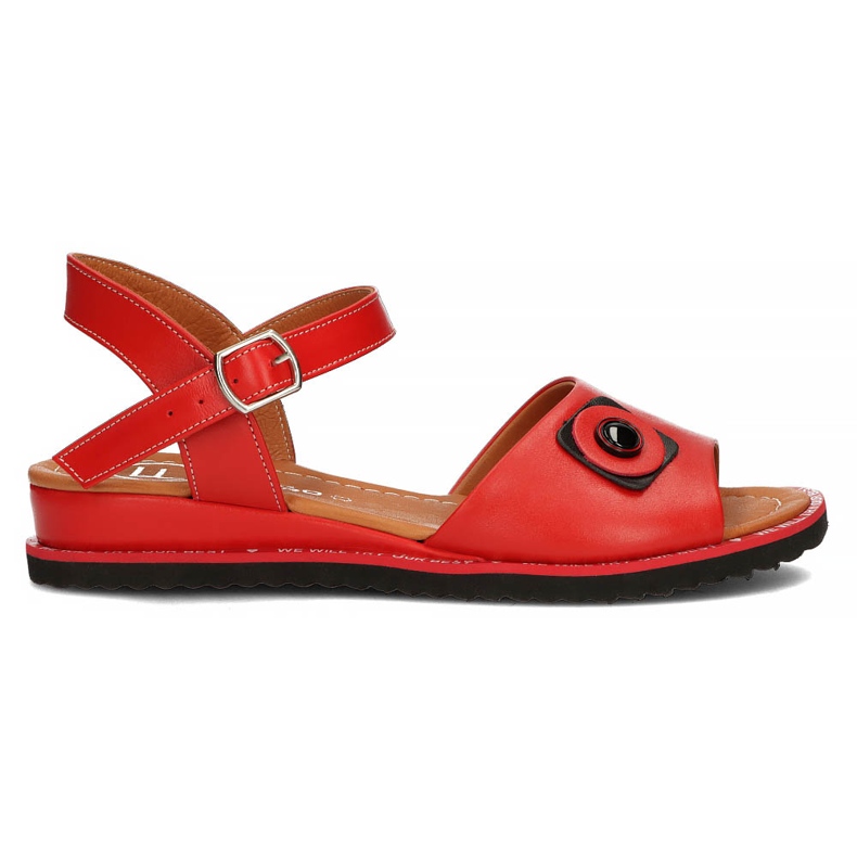Rojo Filippo DS3913 / 22 Rd sandalias de cuero