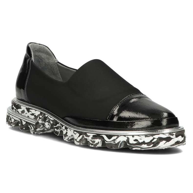 Zapatos de cuero Filippo DP3920/2022 Bk negro