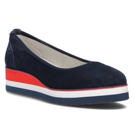 Bailarinas de piel Filippo DP2323/22 Nv azul marino