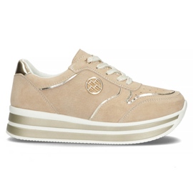 Zapatillas de cuero Filippo DP3682 / 22 Be beige