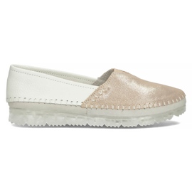 Zapatos de cuero Filippo DP2147 / 22 Wh Go blanco dorado