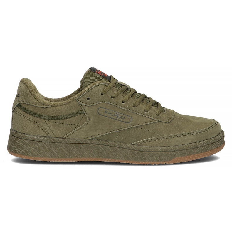 Zapatos de cuero Filippo MSP2123 / 22 Kh caqui verde
