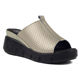 Babuchas de piel Filippo DK3594/22 Go dorado