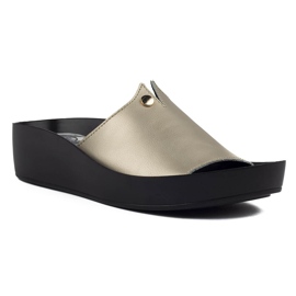 Babuchas de piel Filippo DK2059/22 Go golden dorado Babuchas de piel Filippo DK2059/22 Go golden dorado