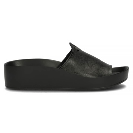 Zapatillas de piel Filippo DK2059/22 Bk negro
