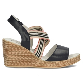 Sandalias de piel Filippo DS3520/22 Nv azul marino