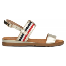 Sandalias de piel Filippo DS3603/22 Go dorado