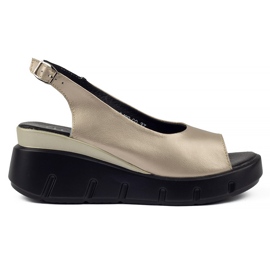Sandalias de piel Filippo DS3595/22 Go dorado