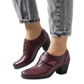 Zapatos brogue granate en el puesto de Belia rojo multicolor