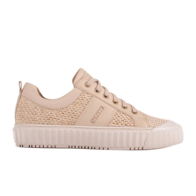 Marco Shoes Deportivas con rafia natural beige