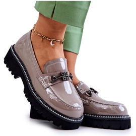 S.Barski Zapatos De Charol Con Adorno Adison Marrón Claro multicolor