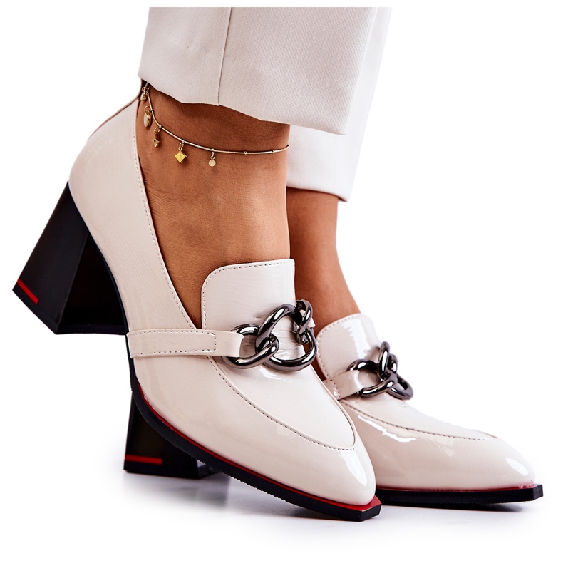 S.Barski Bombas elegantes en un pilar Callim beige