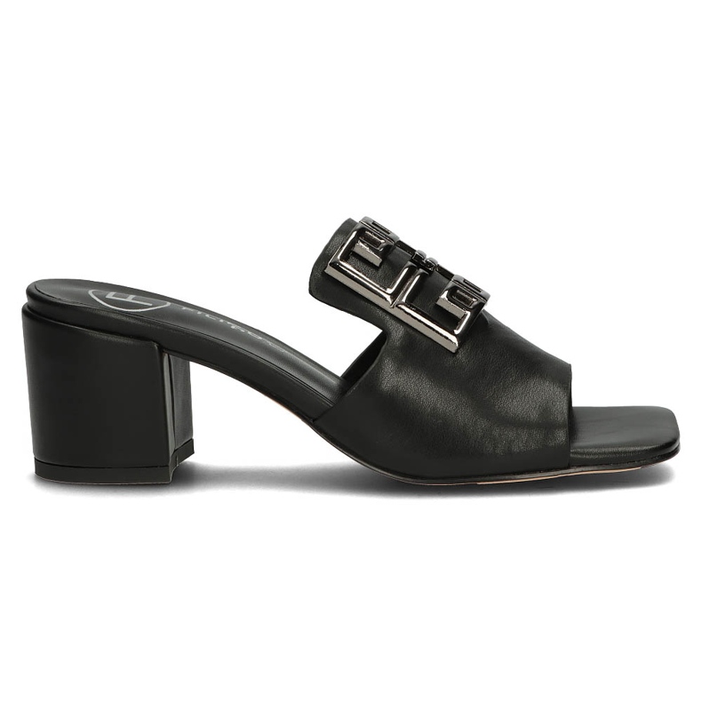 Babuchas de piel Filippo DK3731/22 Bk negro