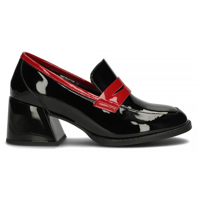 Zapatos De Salón De Piel Filippo DP3727 / 22 Bk negro rojo