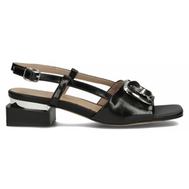Sandalias de piel Filippo DS3742/22 Bk negro