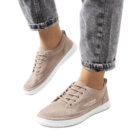 Deportivas Valeska piel beige