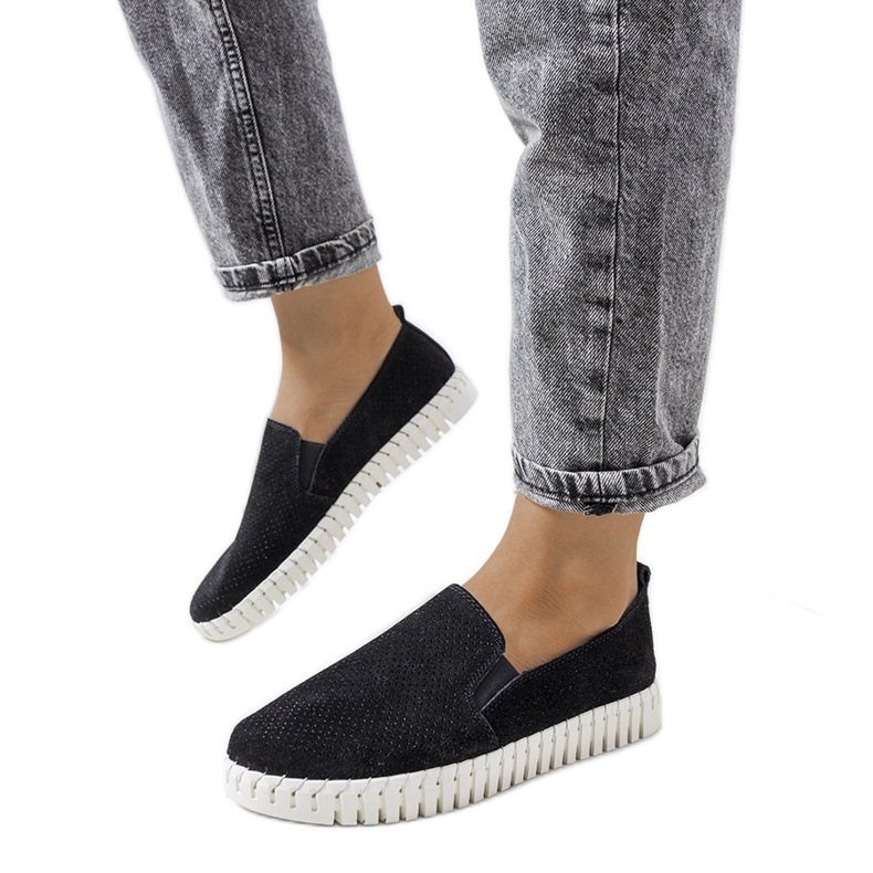 Deportivas Madiha de piel negra negro