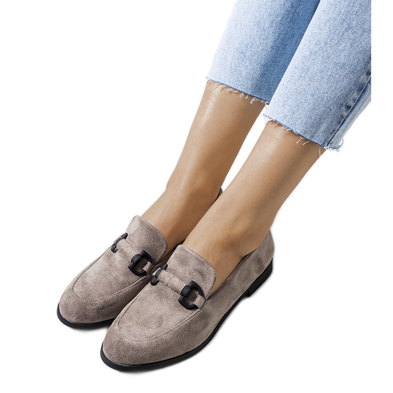 Zapatos de piel gris de Talisa