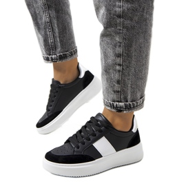 Deportivas de mujer Ontario negras negro plata