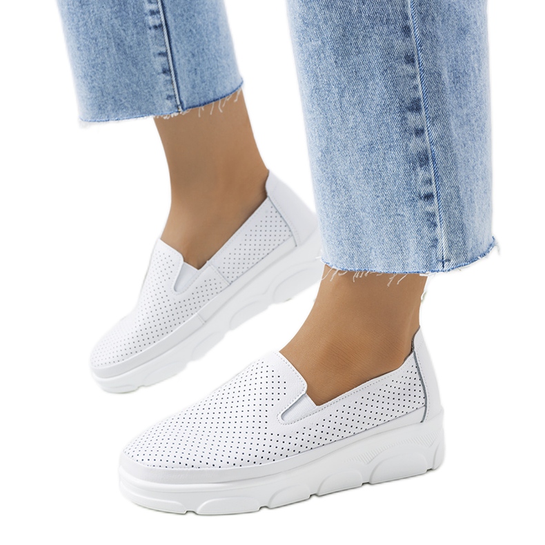 Deportivas Velders de piel blanca blanco