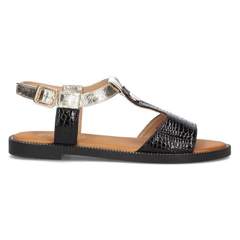 Filippo DS2099/22 Bk sandalias negras negro dorado