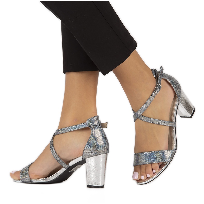 Sandalias Filippo DS1276/22 Si plata gris