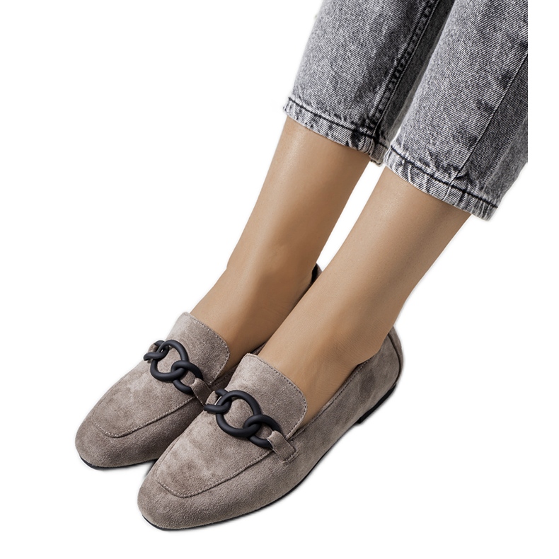 Zapatos de cuero gris de Dante