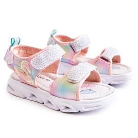 PJ2 Sandalias Infantiles Clásicas Con Velcro Multicolor Darrin rosado