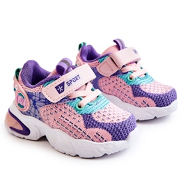 PJ2 Deportivas Infantiles Con Velcros Rosa-Violeta Lillo PJ2 Deportivas Infantiles Con Velcros Rosa-Violeta Lillo
