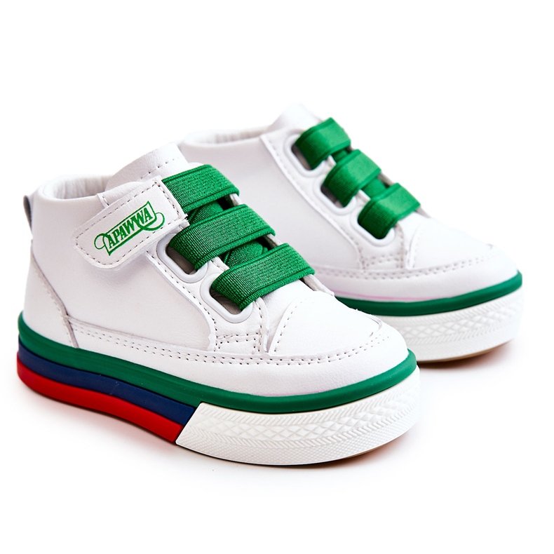 PA1 Zapatillas Altas Infantiles Blancas y Verdes Baxter ['blanco verde'] blanco