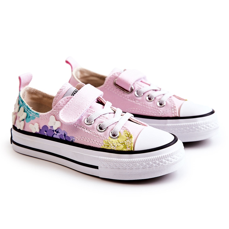 PA1 Deportivas Infantiles Tela Estampado Rosa Buster rosado