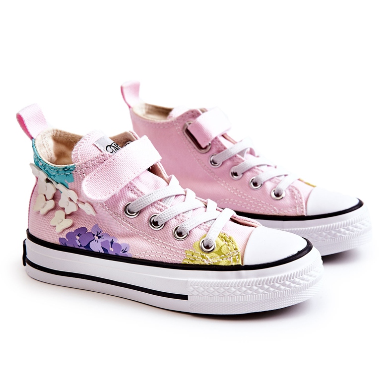 PA1 Deportivas Altas Infantiles De Tejido Estampado Dorry Rosa rosado