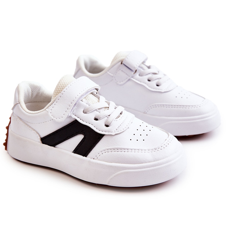 Deportivas Infantiles De Piel Bajas Blanco Y Negro Jessie Deportivas Infantiles De Piel Bajas Blanco Y Negro Jessie