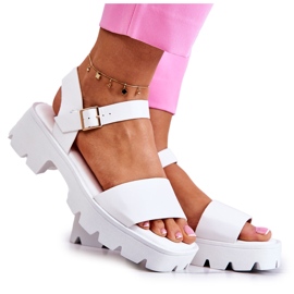 PS1 Sandalias Tacón Alto De Piel Blanco Sovie