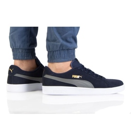 Puma Smash V2 M 364989 56 azul marino gris dorado