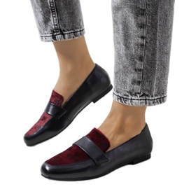 Zapatos negros y granates para mujer Kolk