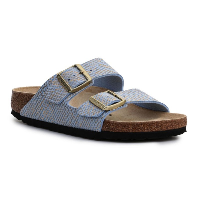 Birkenstock Arizona Shiny Python Azul polvoriento W 1021463