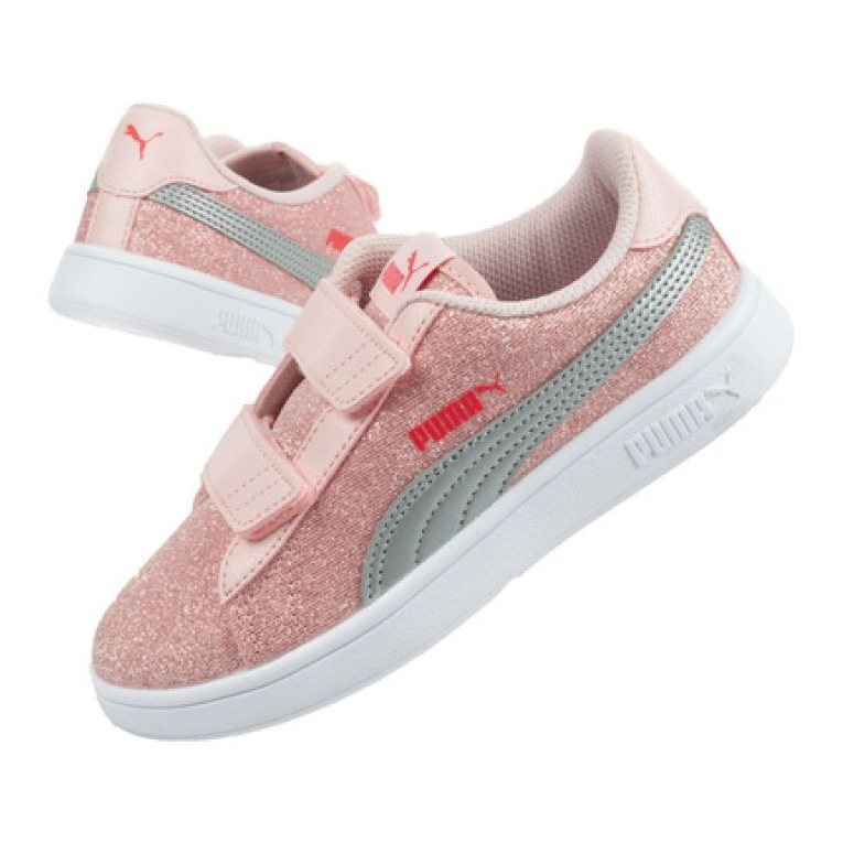 Puma Smash V2 Glitz Jr 367378 23 rosado