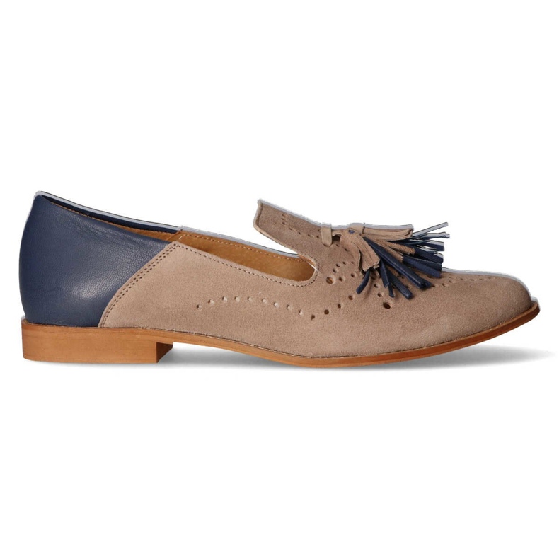 Mocasines Filippo 04484-04/00-5 Ante Beige + Azul Marino